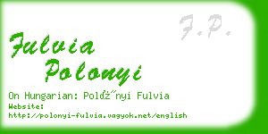 fulvia polonyi business card